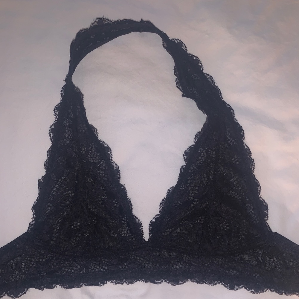 Black Free People Halter Bralette Size Small
